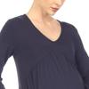 white mark Women's Maternity Empire Waist V-Neck 3/4 Sleeve Tunic Top Navy view 4