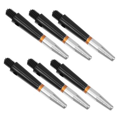 6pcs Rotating Dart Shafts Lightweight Stems for Outdoor Games Standard Thread Unique Design for Enhanced Flight Path Optimization