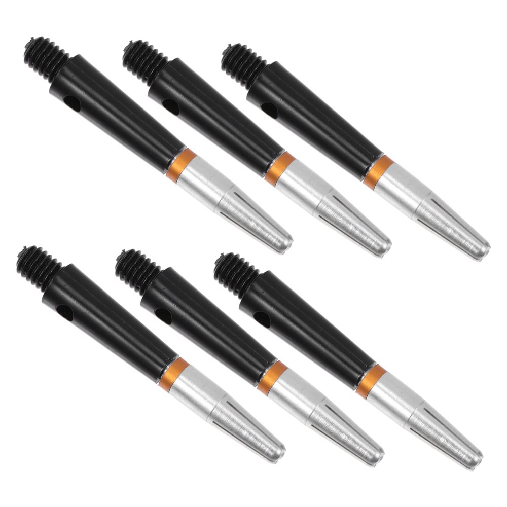 6pcs Rotating Dart Shafts Lightweight Stems for Outdoor Games Standard Thread Unique Design for Enhanced Flight Path Optimization