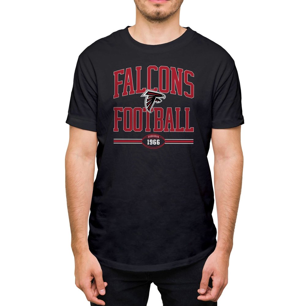 Hybrid Sports NFL - Atlanta Falcons - Football Arch - Men's & Women's Short Sleeve T-Shirt - Size Large, Atlanta Falcons - Black
