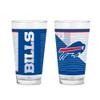 Rico Industries NFL Football Buffalo Bills 16 oz Pint Glasses with Digitally Printed Logo, Practical Set of 2 Classic Drinking Glasses, Dishwasher Safe view 1