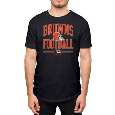 Hybrid Sports NFL Football Arch - Men's and Women's Short Sleeve T-Shirt - Size 3 X-Large Cleveland Browns - Black