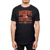 Hybrid Sports NFL Football Arch - Men's and Women's Short Sleeve T-Shirt - Size 3 X-Large Cleveland Browns - Black view 1