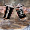 Rico Industries NFL Football Las Vegas Raiders 16 oz Pint Glasses with Digitally Printed Logo, Practical Set of 2 Classic Drinking Glasses, Dishwasher Safe view 2