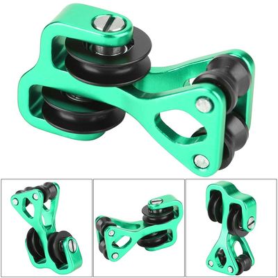 Fydun Aluminium Alloy, Bow Cable Slide String Splitter Compound Cable Slide Roller Glide Red (Green)