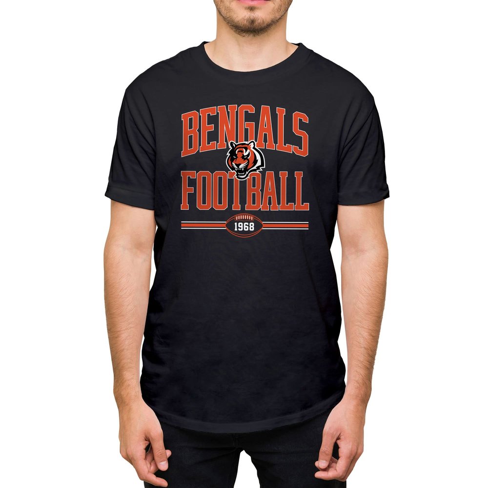 Hybrid Sports NFL - Cincinnati Bengals - Football Arch - Men's & Women's Short Sleeve T-Shirt - Size Medium, Cincinnati Bengals - Black