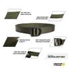 Hero's Pride Tactical Duty Belt 1.75", Law Enforcement Standard Issue, High-Grade Nylon Webbing, Belt Size 46", Black view 3