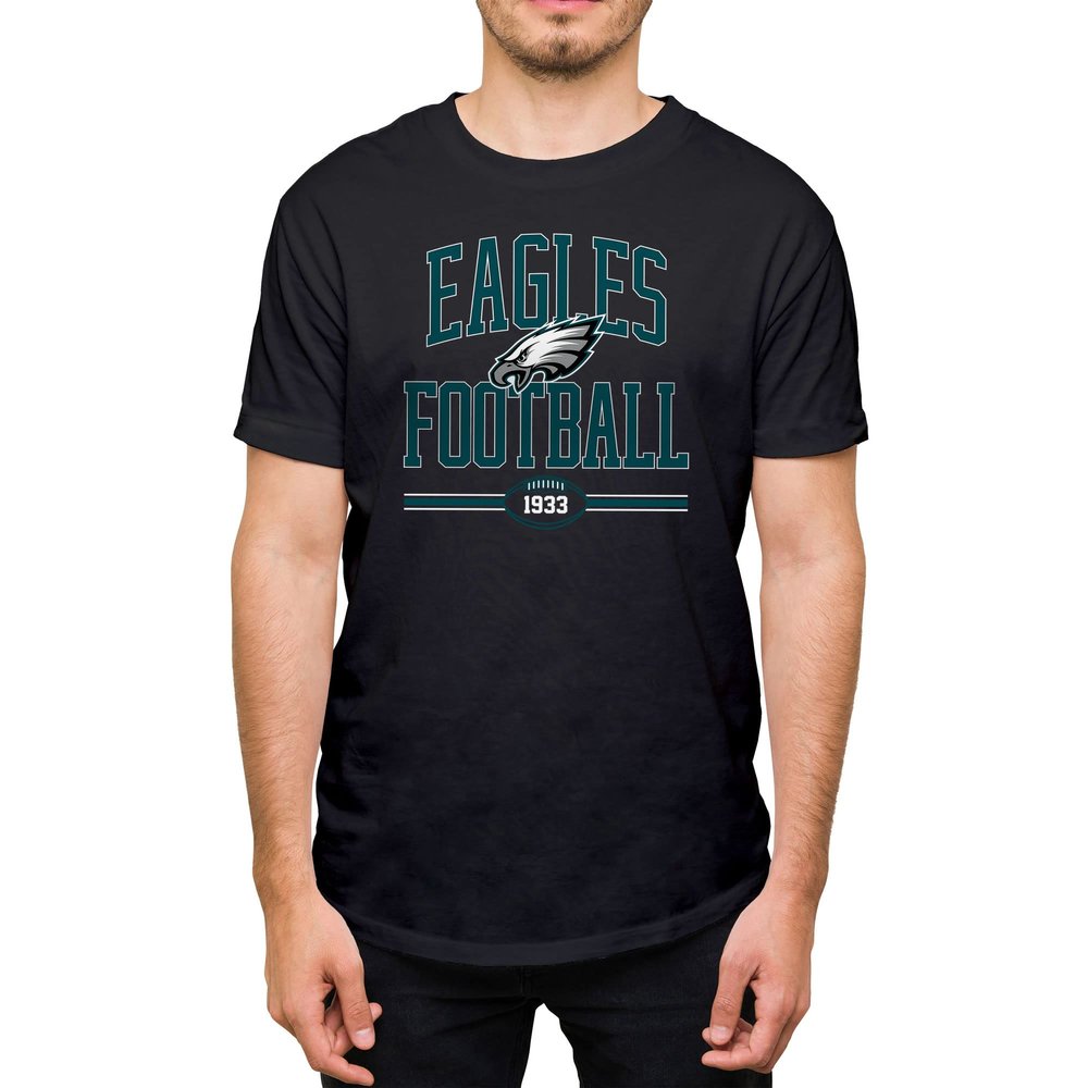 Hybrid Sports NFL - Philadelphia Eagles - Football Arch - Men's & Women's Short Sleeve T-Shirt - Size 2 X-Large, Philadelphia Eagles - Black, XX-Large
