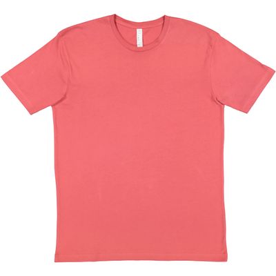 LAT Mens Fine Jersey Short Sleeve Tee (6901), Passion Fruit, Medium