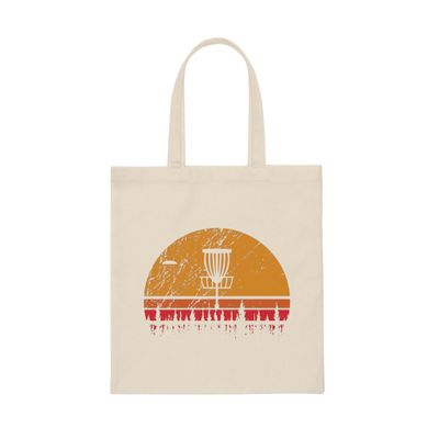 Cool Retro Disc Golf Frolf Players Pride Men Women Canvas Tote Bag Natural/One size