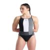 ARENA Performance Icons Panel Women's Swimsuit Super Fly Back One Piece MaxLife Training Suit, Black/Asphalt/Ardesia, US Size 24