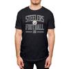 Hybrid Sports NFL Football Arch - Men's and Women's Short Sleeve T-Shirt - Size Large Pittsburgh Steelers - Black view 1