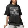 Hybrid Sports NFL Football Arch - Men's and Women's Short Sleeve T-Shirt - Size Large Pittsburgh Steelers - Black view 2