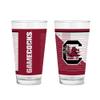 Rico Industries NCAA South Carolina Gamecocks 16 oz Pint Glasses with Digitally Printed Logo, Practical Set of 2 Classic Drinking Glasses, for Fans view 1