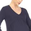 white mark Women's Maternity Empire Waist V-Neck 3/4 Sleeve Tunic Top Navy view 4
