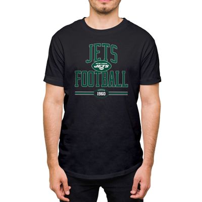 Hybrid Sports NFL - New York Jets - Football Arch - Men's and Women's Short Sleeve T-Shirt - Size X-Large New York Jets - Black