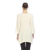 white mark Women's Maternity Empire Waist V-Neck 3/4 Sleeve Tunic Top White view 3