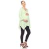white mark Women's Maternity Empire Waist V-Neck 3/4 Sleeve Tunic Top Sage view 2