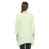 white mark Women's Maternity Empire Waist V-Neck 3/4 Sleeve Tunic Top Sage view 3