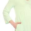 white mark Women's Maternity Empire Waist V-Neck 3/4 Sleeve Tunic Top Sage view 4