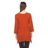 white mark Women's Maternity Empire Waist V-Neck 3/4 Sleeve Tunic Top Brown view 3