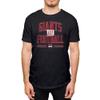 Hybrid Sports NFL - New York Giants - Football Arch - Men's and Women's Short Sleeve T-Shirt - Size 2 X-Large New York Giants - Black view 1