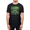Hybrid Sports NFL Football Arch - Men's and Women's Short Sleeve T-Shirt - Size Small Seattle Seahawks - Black view 1