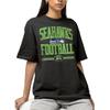 Hybrid Sports NFL Football Arch - Men's and Women's Short Sleeve T-Shirt - Size Small Seattle Seahawks - Black view 2