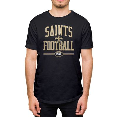 Hybrid Sports NFL - New Orleans Saints - Football Arch - Men's and Women's Short Sleeve T-Shirt - Size 3 X-Large New Orleans Saints - Black