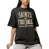 Hybrid Sports NFL - New Orleans Saints - Football Arch - Men's and Women's Short Sleeve T-Shirt - Size 3 X-Large New Orleans Saints - Black view 2