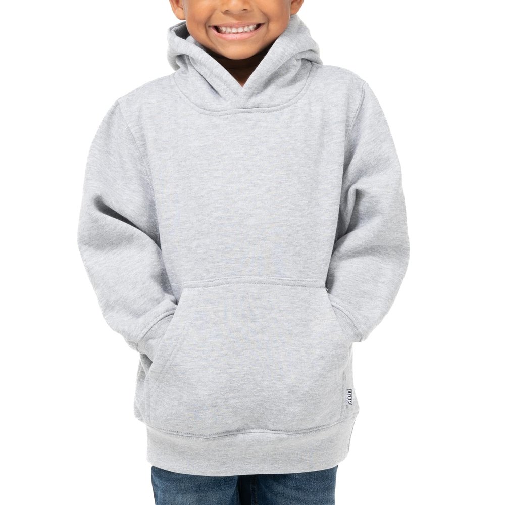 Pro Club Youth Fleece Pullover Hoodie, Heather Gray, Small