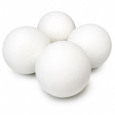 Durable Polo Ball 3" Diameter and 4.23 Ounces for Professional & Recreational Polo - Impact Resistant, Smooth Finish (Plastic) (White) (4 Pack) Made in USA