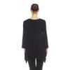 white mark Women's Maternity Empire Waist V-Neck 3/4 Sleeve Tunic Top Black view 3