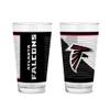 Rico Industries NFL Football Atlanta Falcons 16 oz Pint Glasses with Digitally Printed Logo, Practical Set of 2 Classic Drinking Glasses, Dishwasher Safe view 1