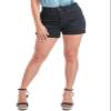 Women's Vintage High Rise Rolled Cuff Shorts with Lycra, Black, 08 view 1