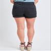 Women's Vintage High Rise Rolled Cuff Shorts with Lycra, Black, 08 view 4
