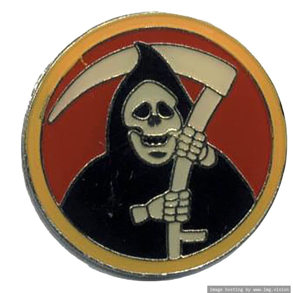 Round Grim Reaper Bike Motorcycle Hat Cap Lapel Pin HP4682