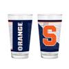 Rico Industries NCAA Syracuse Orange 16 oz Pint Glasses with Digitally Printed Logo, Practical Set of 2 Classic Drinking Glasses view 1