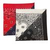 Premium Made in USA Unisex Paisley 100% Cotton Cowboy Bandana Head Wrap, USA Navy/Red, 1 Piece view 2