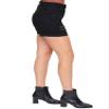 Women's 3-Button Shorts with Frayed Cuff, Black, 10 view 2