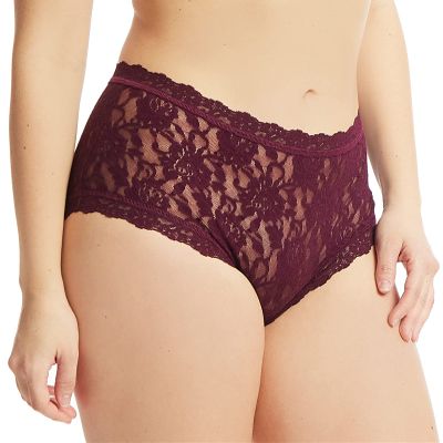 hanky panky Signature Lace High Rise Boyshort (481292),XS,Dried Cherry