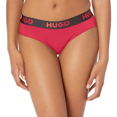HUGO Bold Logo Cotton Stretch Brief Magenta Pink