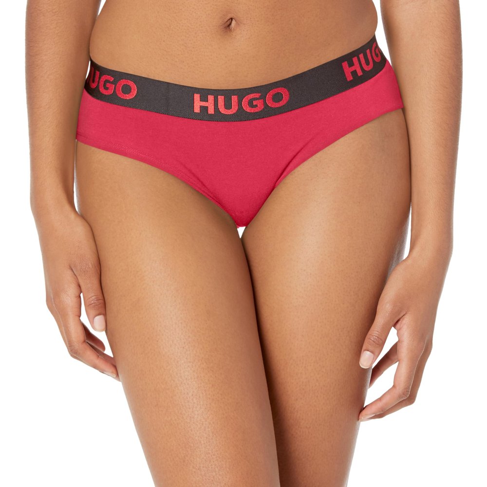 HUGO Bold Logo Cotton Stretch Brief Magenta Pink