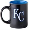 Boelter Brands Two Toned Matte Black Coffee Mug, MLB Team Logo with Inner Team Color (Kansas City Royals) view 1