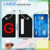 8 Pcs Initial Letter A-Z Luggage Tags Silicone Suitcase Instrument Tag with Name Card and Stainless Steel Loop(Letter G,Red, Black) view 2