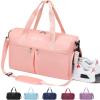 Dec-Mec Gym Bag for Women and Men with Shoes Compartment, Small Duffel Bag for Sports,Travel, Carry On Weekender Overnight Bag for Plane Gym Tote Bags Swimming Yoga Hospital Holdalls view 1