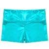 iiniim Girls Metallic High Waist Boy Cut Gymnastic Dance Shorts Cheer Dancing Booty Shorts for Sports or Performance Blue Green 8 view 3