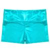 iiniim Girls Metallic High Waist Boy Cut Gymnastic Dance Shorts Cheer Dancing Booty Shorts for Sports or Performance Blue Green 8 view 4