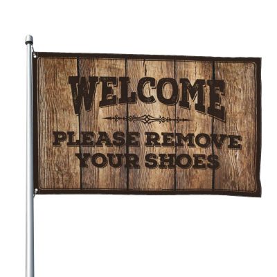 Cool Room Accessories For Teens Boys Welcome Please Remove Your Shoes Flag Home Bar Decor Home Bar Accessories (Size : 30X45CM)