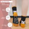 Artfasion Non Slip Socks for Women: Grip Novelty Dog Non Skid Ladies Funny Anti Slip Grippy Socks 5 Pairs for Pregnant Seniors Hospital Yoga Pilates 5-9 view 3